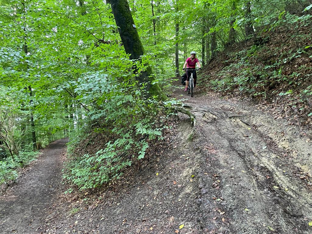 Komoot die Fahrrad Navigations App führt dich auch auf Gravelwegen sicher durch die Schweiz